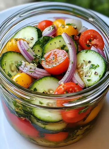 Marinated Cucumbers, Onions, and Tomatoes