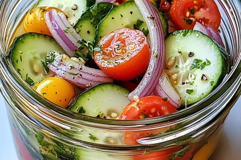 Marinated Cucumbers, Onions, and Tomatoes