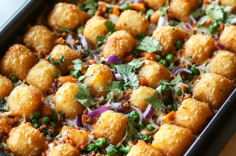 Samosa Tater Tot Casserole