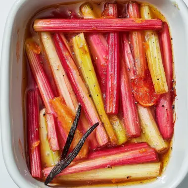 Slow-Roasted Rhubarb with Citrus and Vanilla