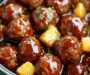 Slow Cooker Pineapple Barbecue Meatballs