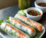 Vietnamese Baked Salmon Spring Rolls