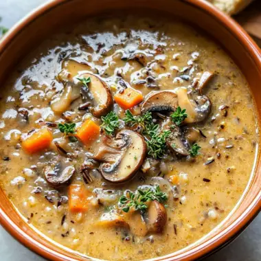 Wild Rice Mixed Mushroom Soup