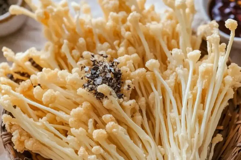 Crispy Fried Enoki Mushrooms