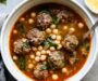 Moroccan Meatball Couscous Soup