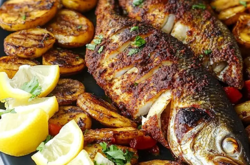 Oven-Grilled Tilapia with Fried Plantains