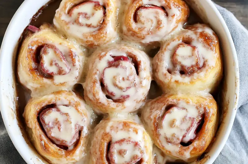 Rhubarb Sticky Buns