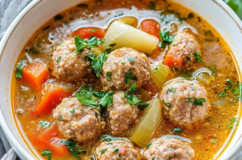 Romanian Meatball Soup