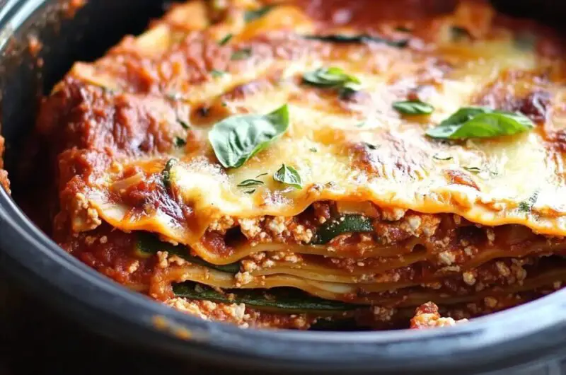Skinny Veggie Crockpot Lasagna