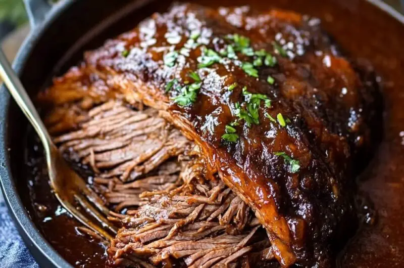Slow-Cooked Caramelized Pulled Beef Brisket