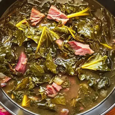 Slow Cooker Collard Greens with Ham Hocks