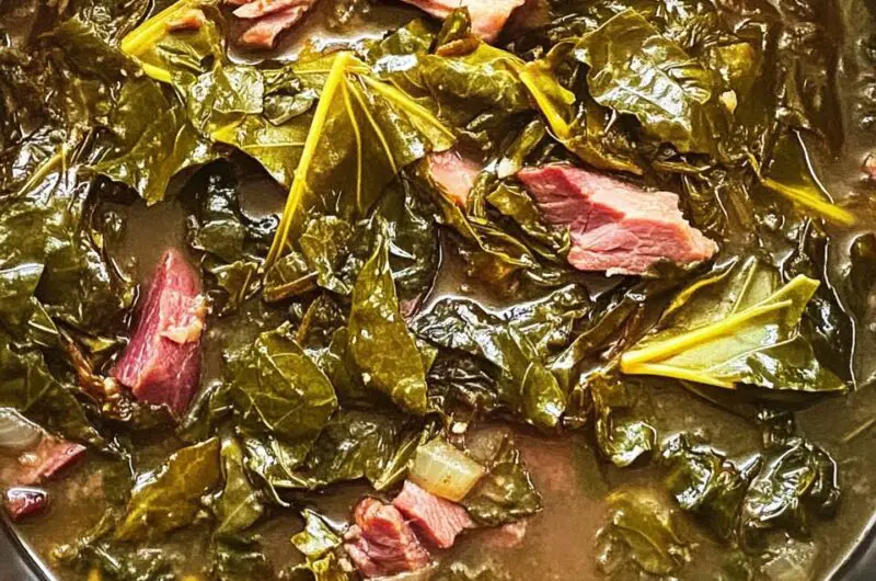 Slow Cooker Collard Greens with Ham Hocks