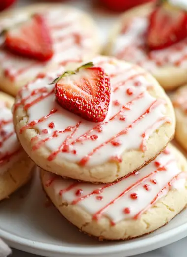 Strawberry Shortbread Cookies