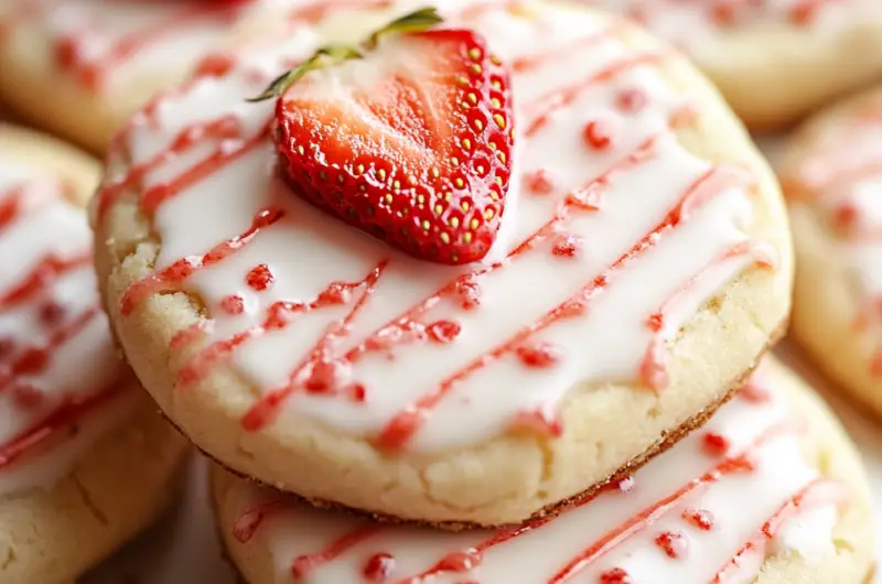 Strawberry Shortbread Cookies