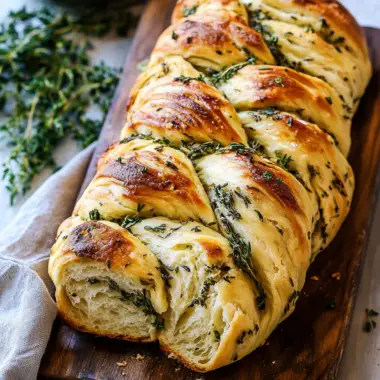 Swirled Garlic Herb Bread