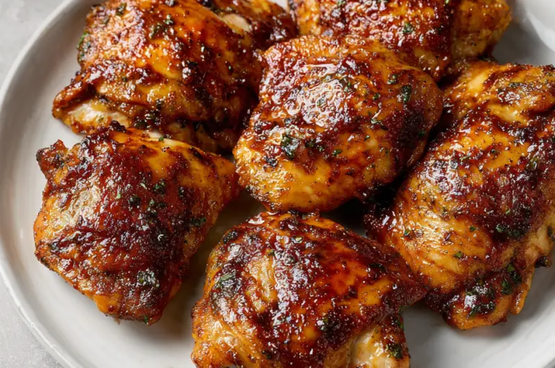 Air Fryer BBQ Boneless Chicken Thighs