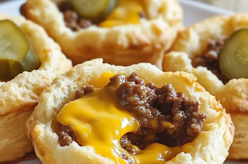 Cheeseburger Biscuit Cups