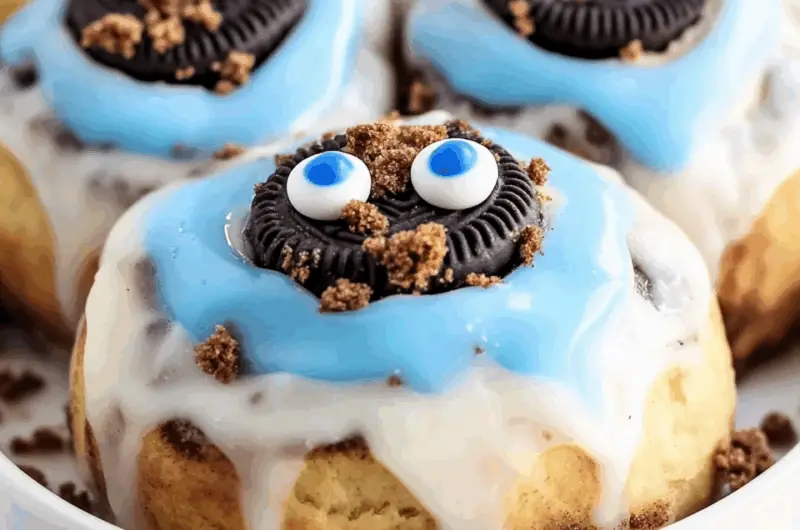 Cookie Monster Cinnamon Rolls