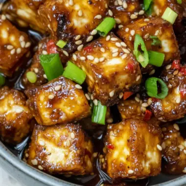 Air-Fried Hot Honey Tofu Bites