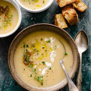 Creamy Potato and Caramelized Onion Soup