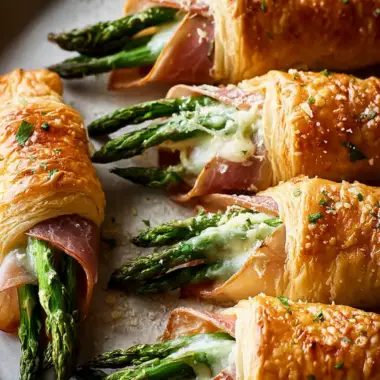 Prosciutto Asparagus Puff Pastry Bundles