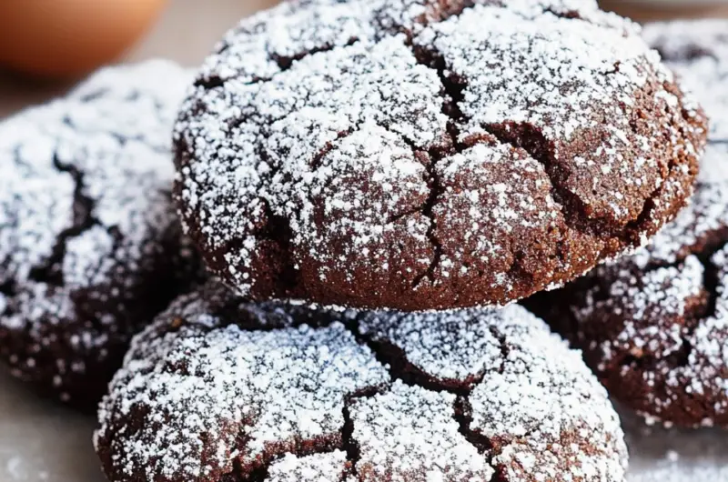 Mocha Crinkle Cookies