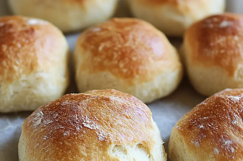 No-Knead Crusty Rolls