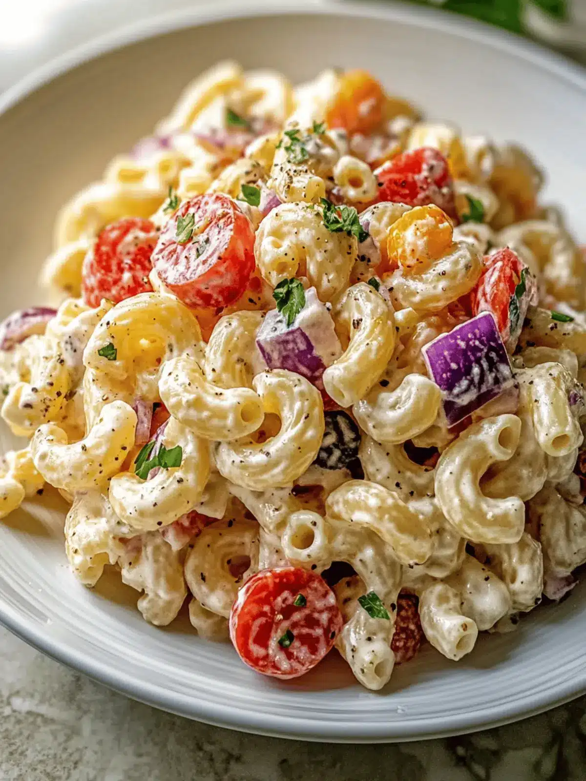 Tangy Italian Macaroni Salad