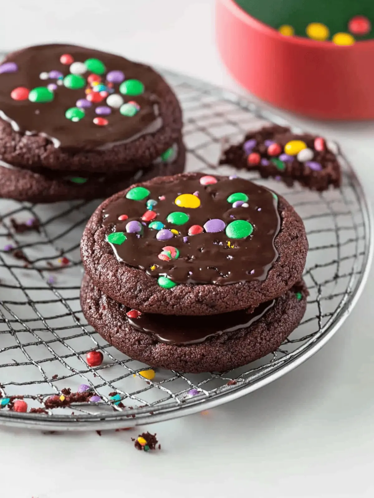Fudgy Cosmic Brownie Cookies