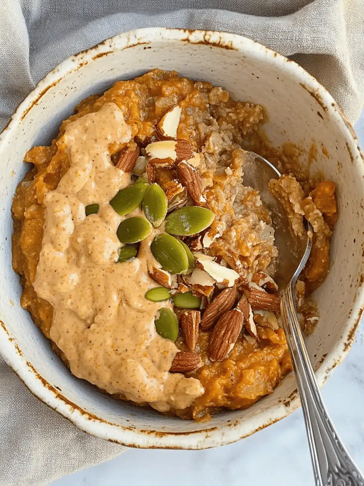 Nutritious Warm Pumpkin Protein Bowl for Cozy Mornings