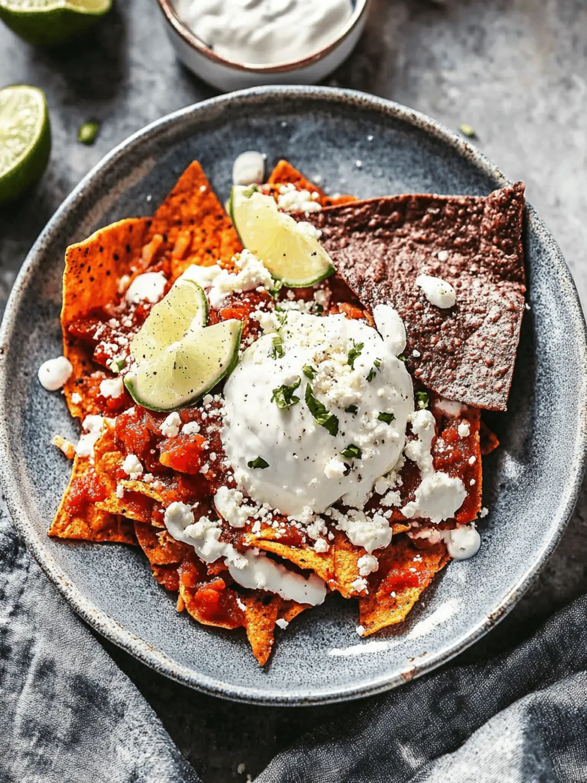 Crispy Chilaquiles with Red and Green Sauce for Breakfast Bliss