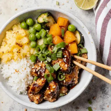 Chicken Teriyaki Pineapple Bowl