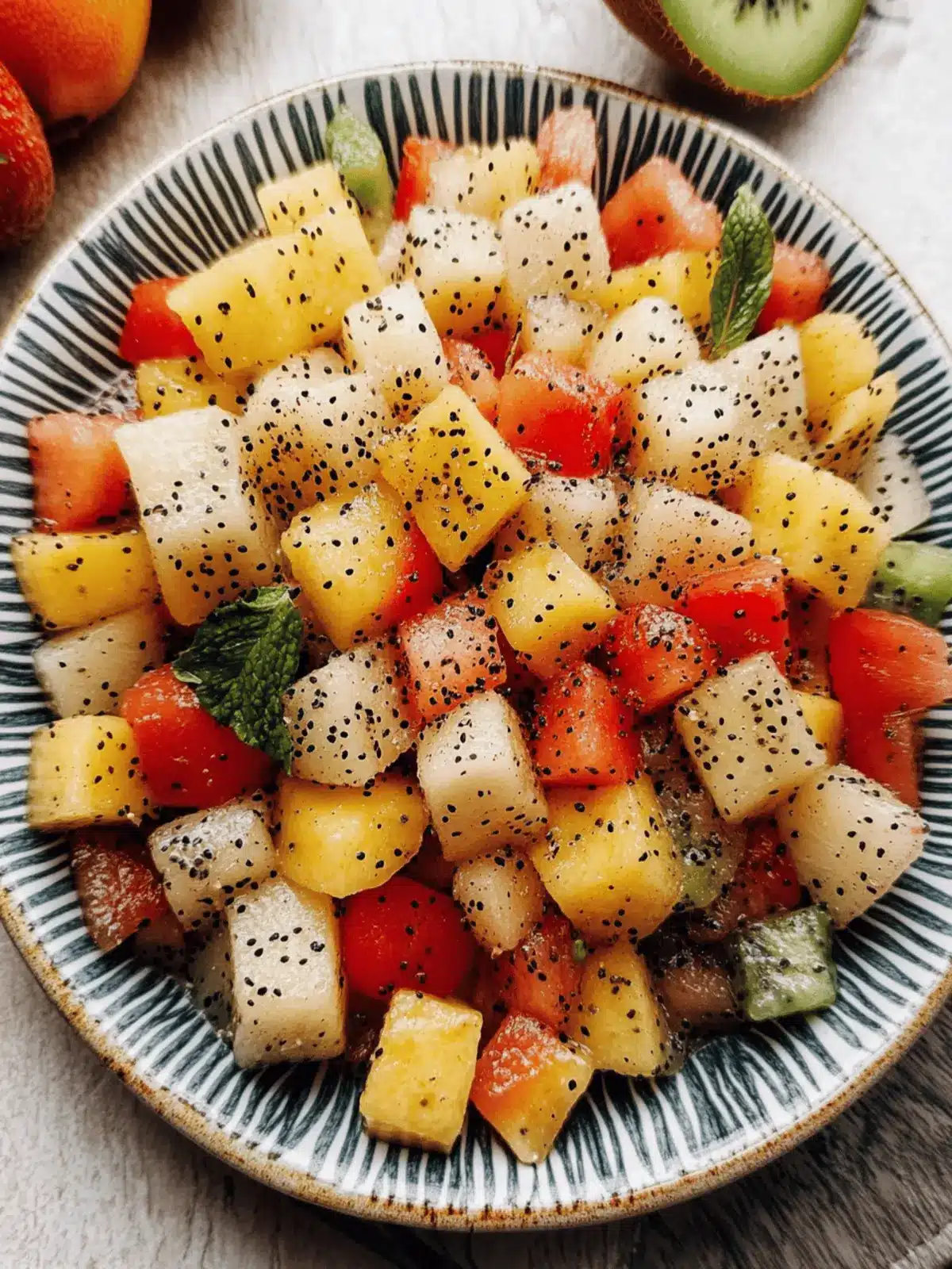 Zesty Mexican Fruit Salad with Tajín for Refreshing Bliss
