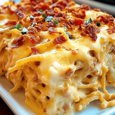 Cheesy Chicken Spaghetti Casserole