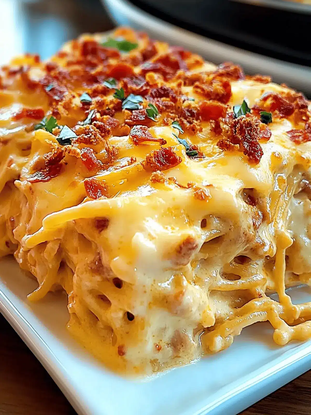 Cheesy Chicken Spaghetti Casserole