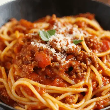 School Cafeteria Spaghetti