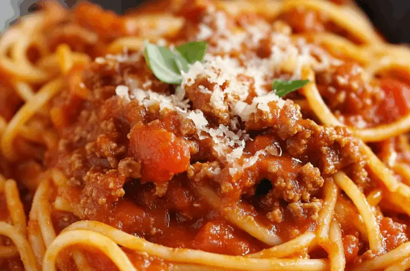School Cafeteria Spaghetti