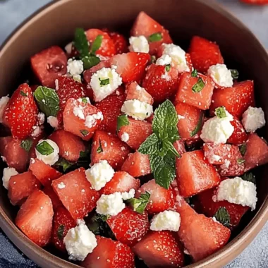 Watermelon Strawberry Salad