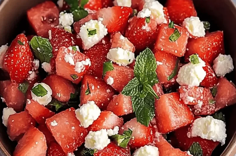 Watermelon Strawberry Salad