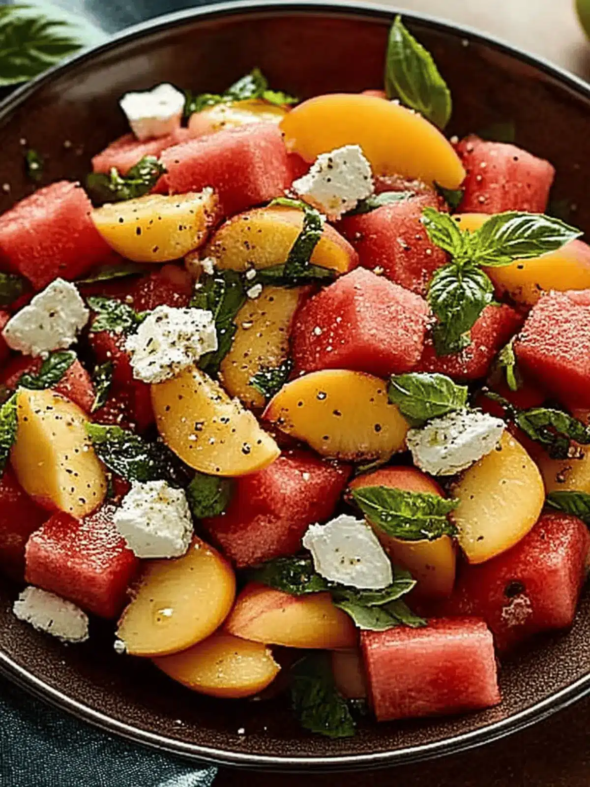 Peach Salad with Watermelon
