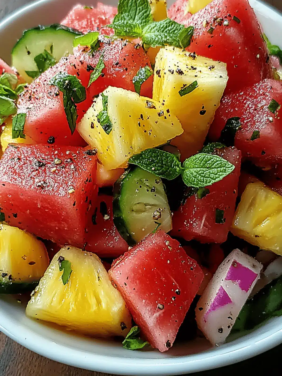 Watermelon Pineapple Salad