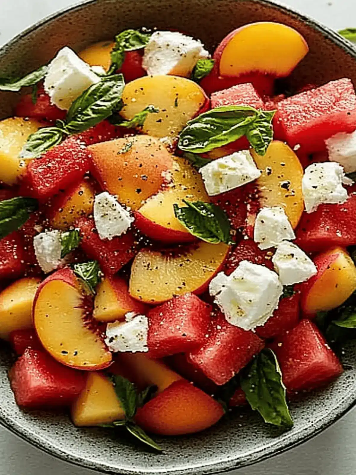 Peach Salad with Watermelon