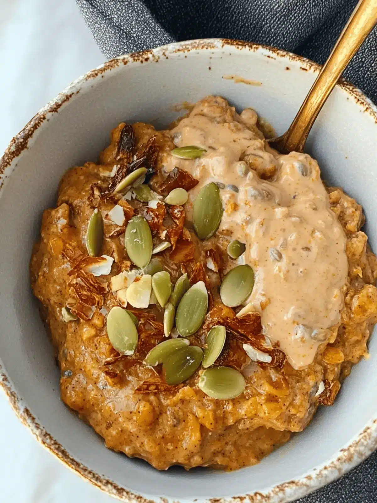 Nutritious Warm Pumpkin Protein Bowl for Cozy Mornings