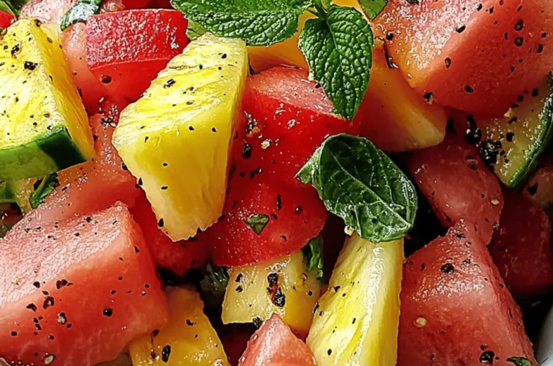 Watermelon Pineapple Salad