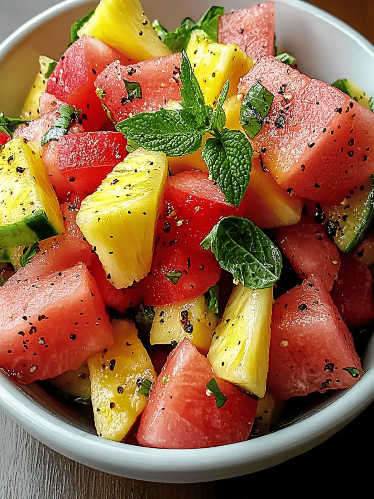 Watermelon Pineapple Salad