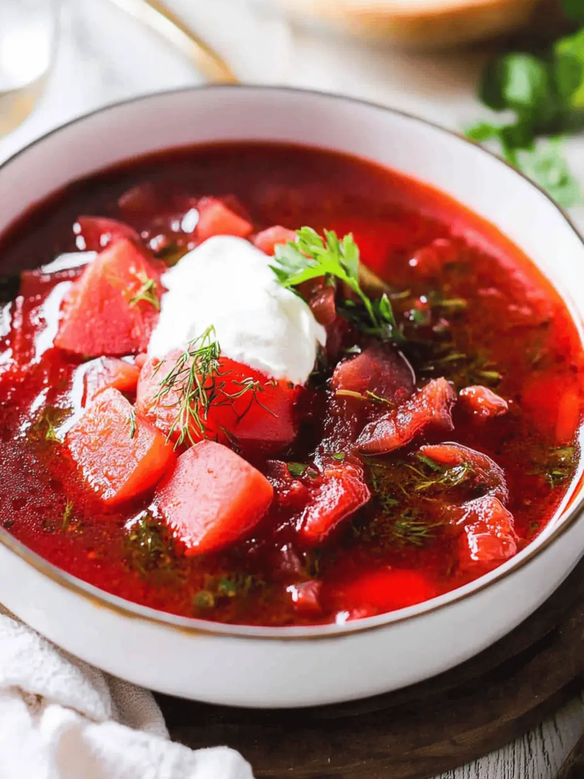 Irresistible Ukrainian Borscht: A Heartwarming Beet Delight