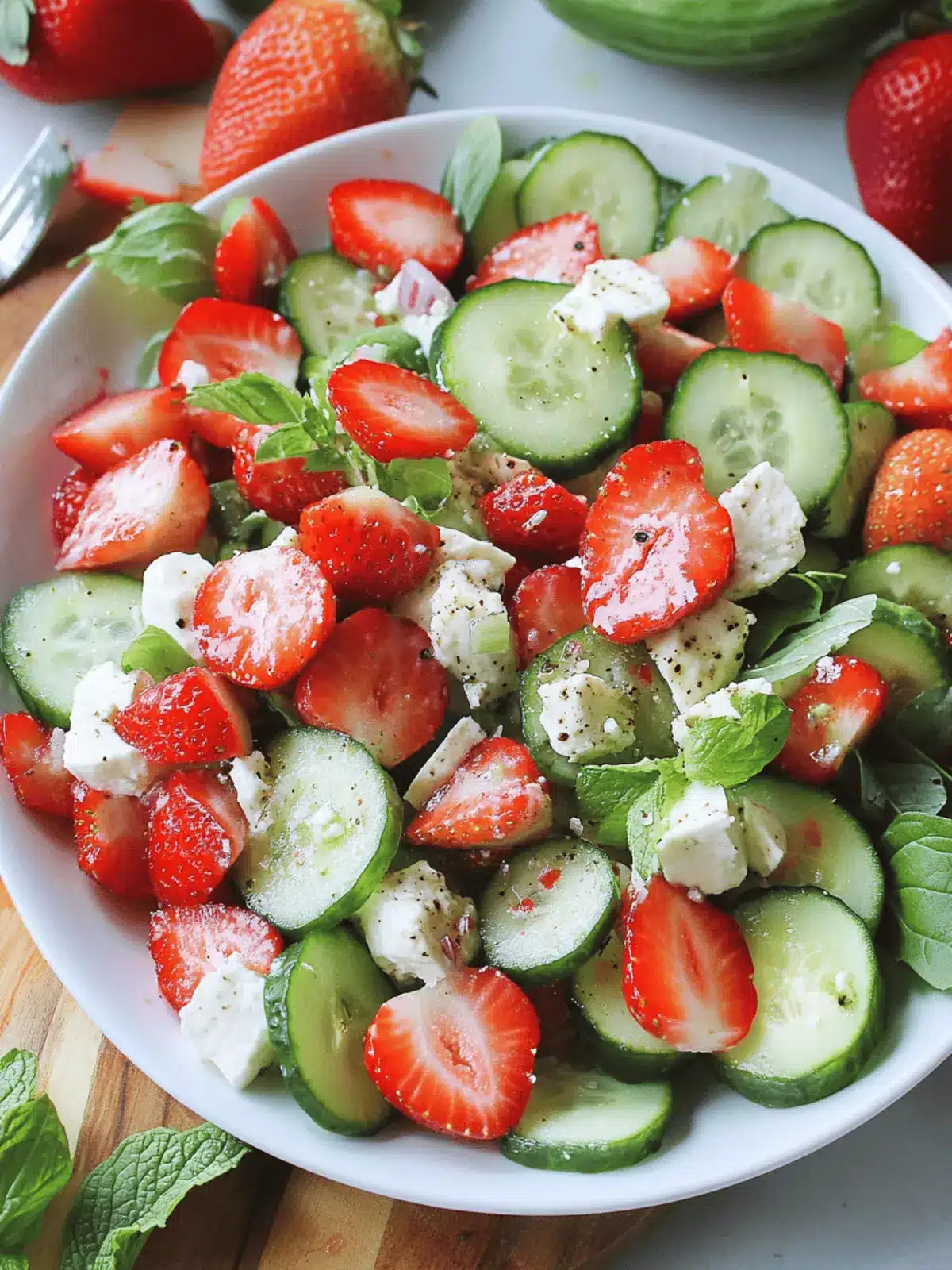 Strawberry Cucumber Salad