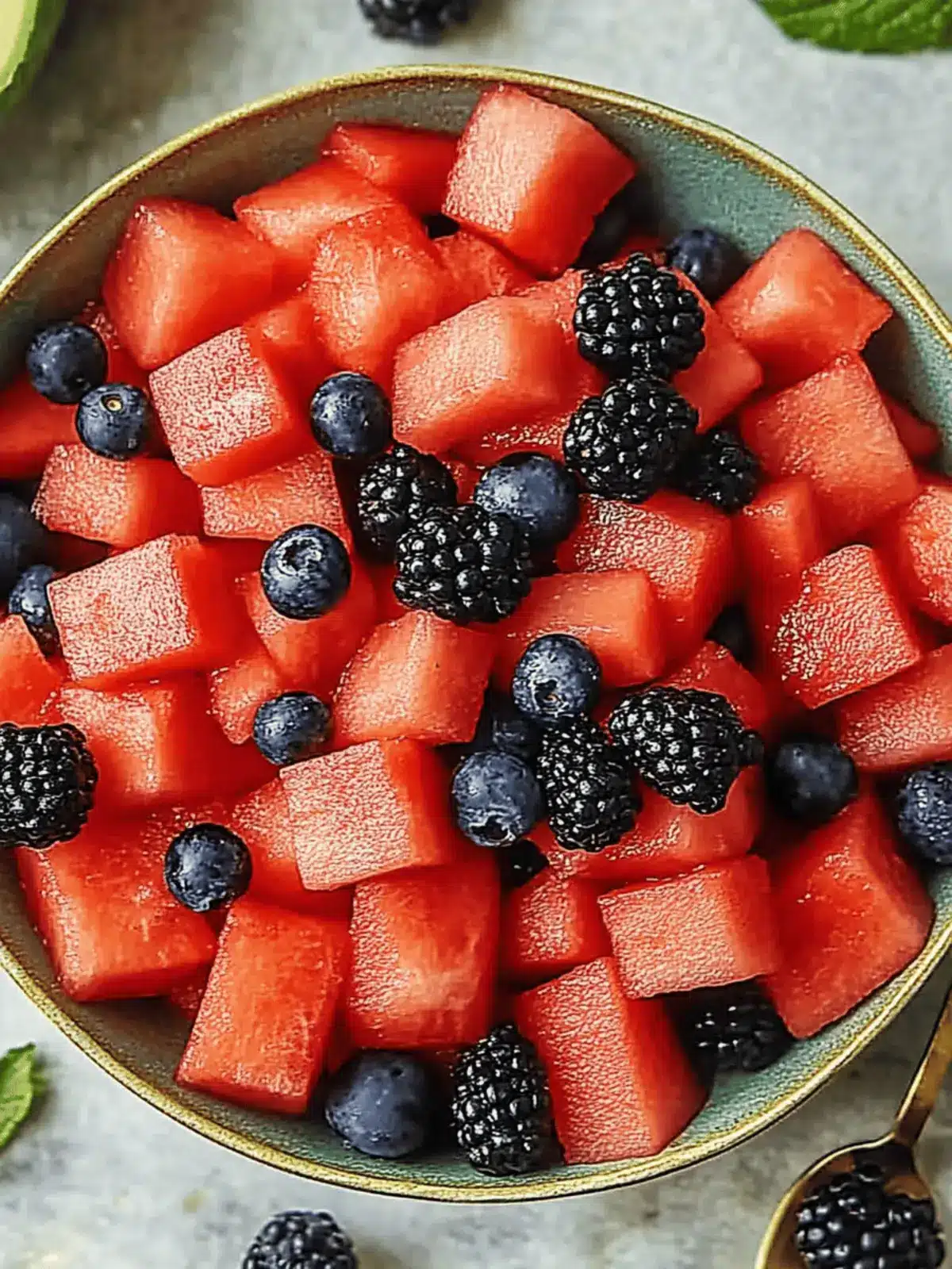 Watermelon Summer Berry Salad