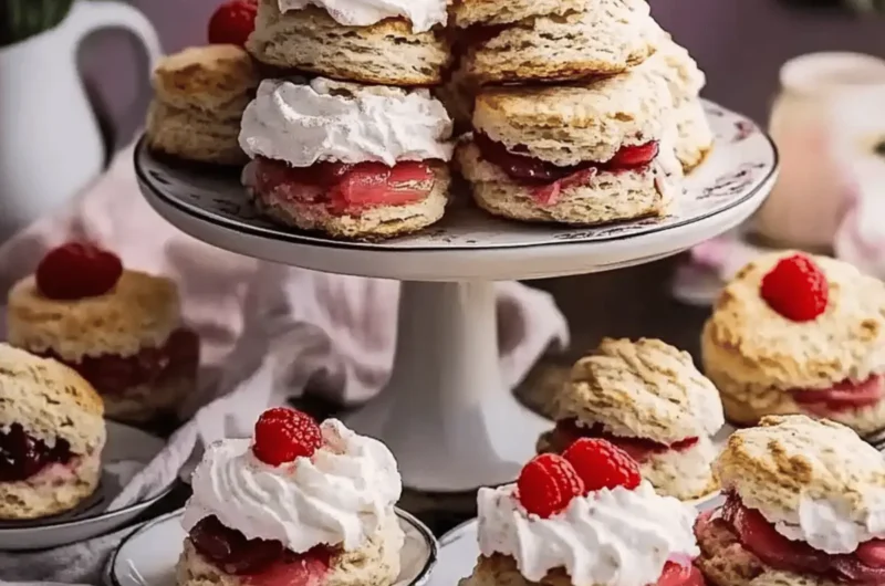 Sourdough Scones with Rhubarb