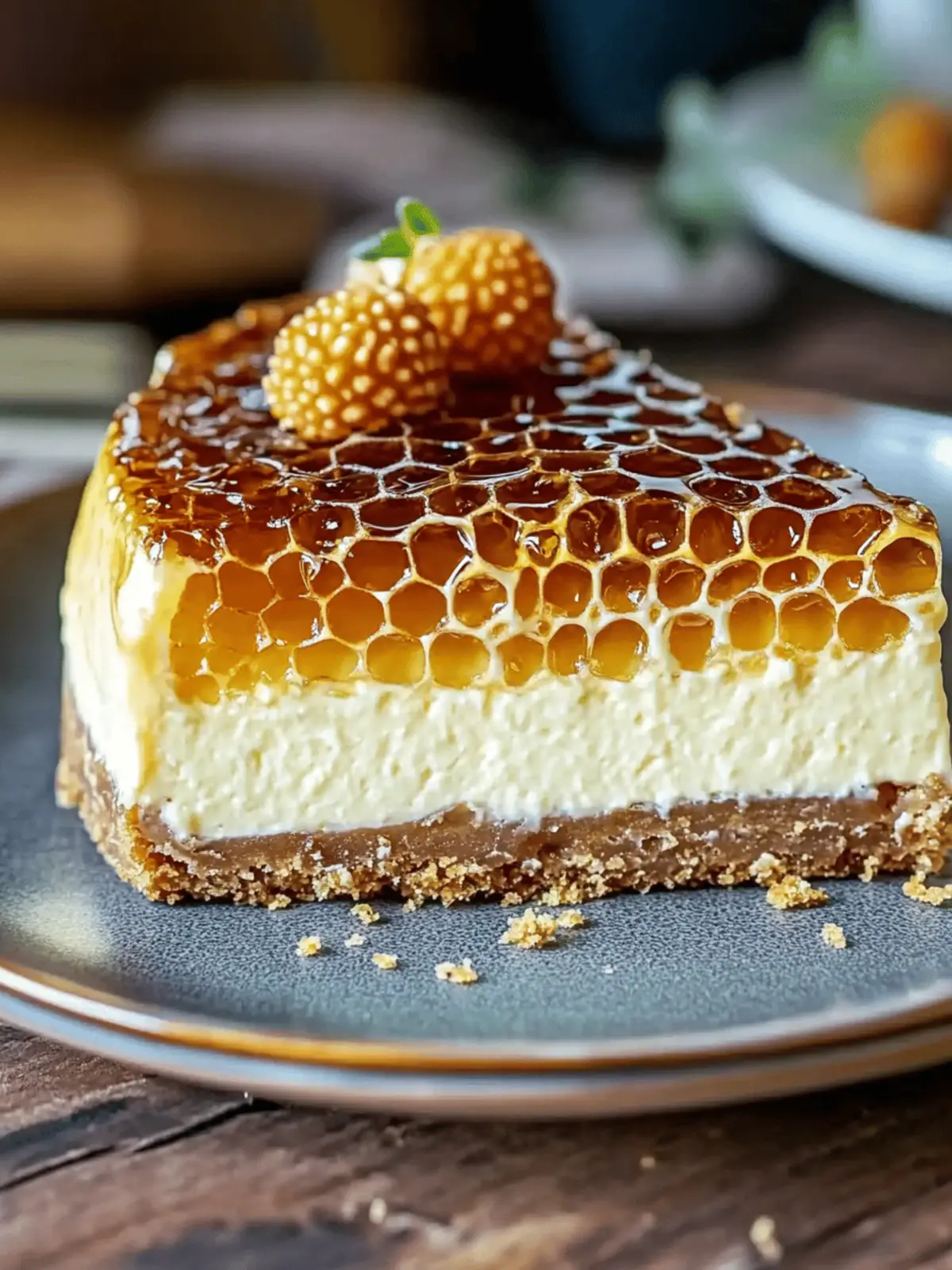 Cheesecake Topped with Honeycomb